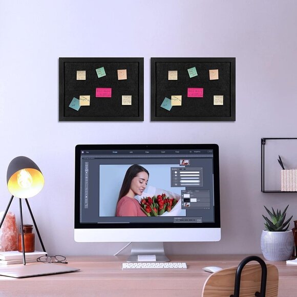 Pin Board for Office, School and Home (All Black, 11“ x‎ 8" - 1P) - Picture 3 of 6